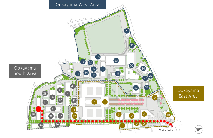 O-okayama Campus O-okayama District MAP