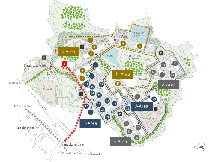 Suzukakedai Campus MAP